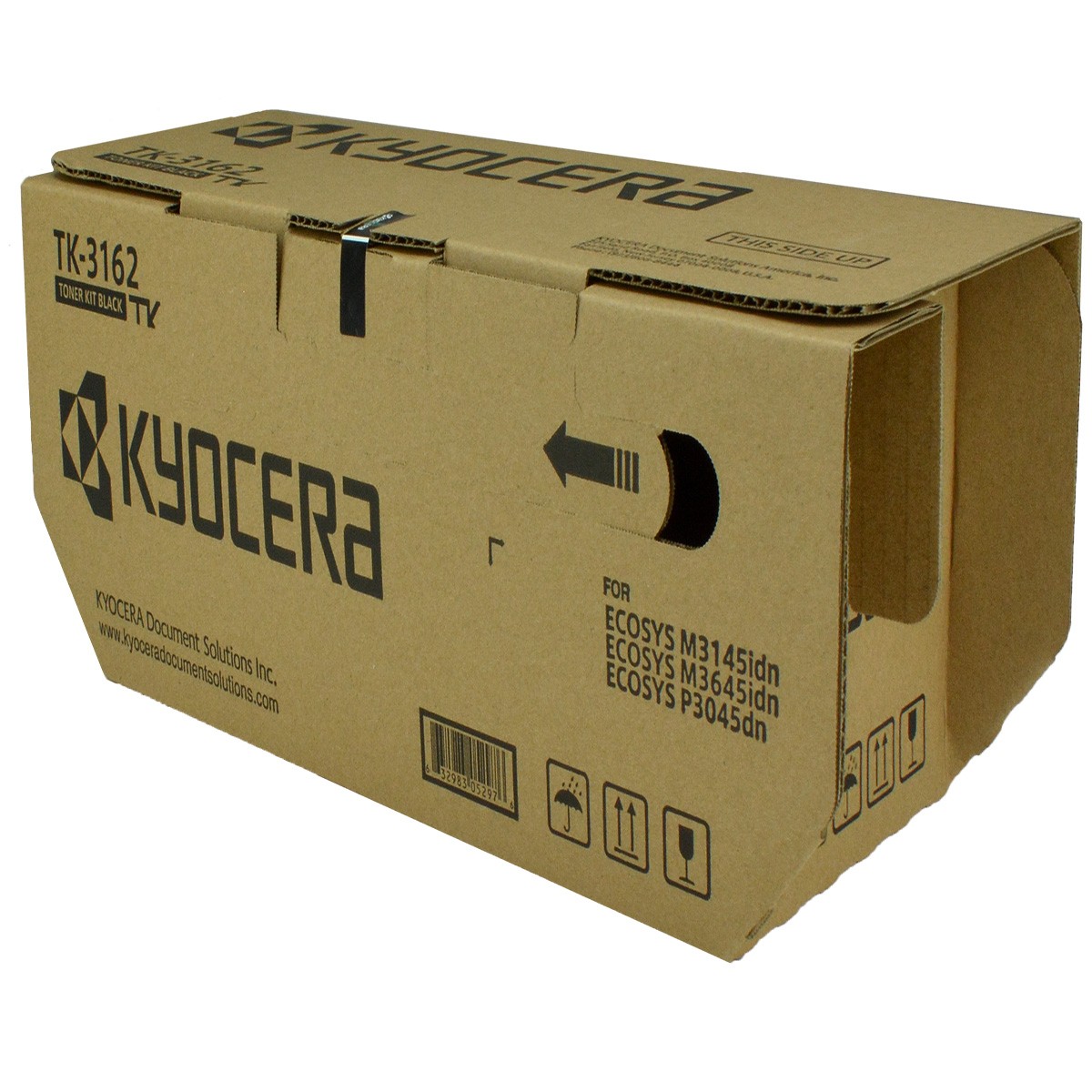 Kyocera 1T02T90US0 Model TK-3162 Black Toner Cartridge for ECOSYS P3045dn; Genuine Kyocera; Up to 12,500 Pages 